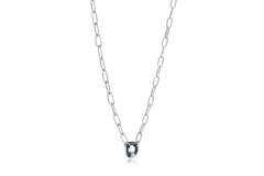  Bright Future - Schakelcolliers - Zilver / Gerodineerd - Zirkonia - 45cm